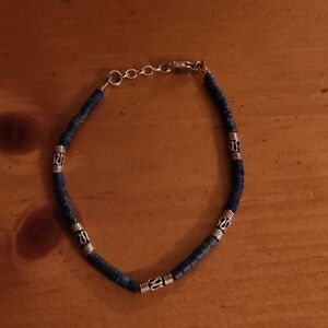 Elegant Blue Beaded Bracelet